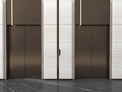 Modern Elevator Door Design With Sleek Metallic Finish And Contemporary Style 3d model