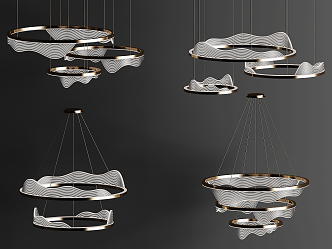 Light Luxury Chandelier 3d model