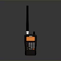 Weapon Military Radio With Black Antenna Texas Screen Keypad On Gray Reflective Background