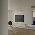 Modern Open Concept Living Dining Room With Wooden Sofa And Coffee Table