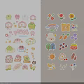 Cute Cartoon Themed Wall Decor With Animals Fruits Flowers And Food Stickers
