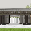 Modern Gate 3d model