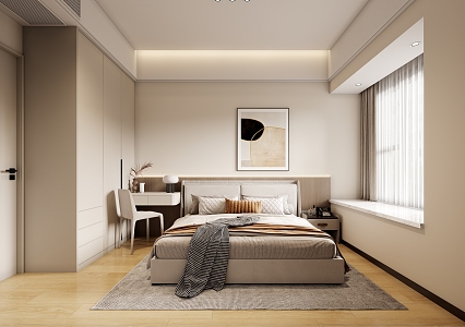 Modern Bedroom Second Bedroom 3d model