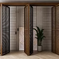 shutter folding door 3d model