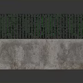Green Metal Grid Structure Mounted On Concrete Base For Outdoor Installation