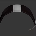 Black And White Electronic Headset With Built In Microphone And Open Ear Design