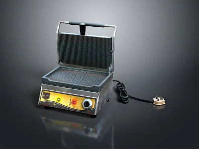 Electric Waffle Maker With Non Stick Surface And Control Knobs For Home Use 3d model