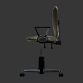 Modern Ergonomic Office Chair With Adjustable Height Metal Base And Black Armrests