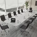 Modern Conference Table and Chair Conference Table and Chair Combination 3d model
