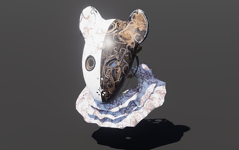 Harlequin Style Mask 3d model