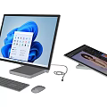 Modern Computer Microsoft Desktop Combo 3d model