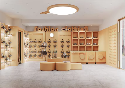 Modern underwear shop 3d model