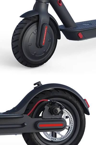 Electric Scooter Wheels Design And Components 3d model