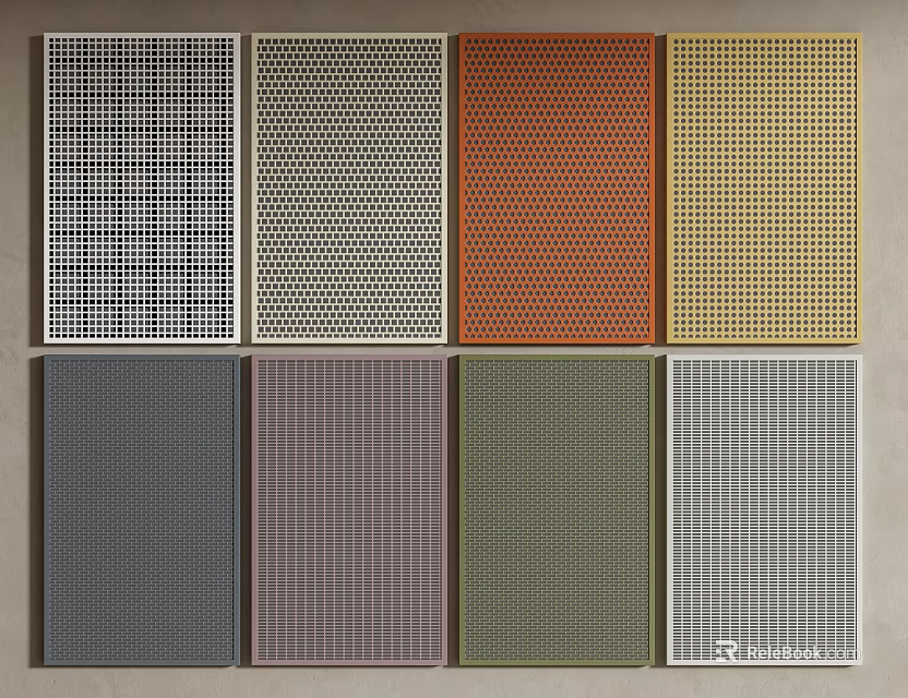 Decorative Wall Panels in Various Colors and Different Patterns for Interior Design 3d model 