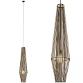 Modern Woven Pendant Lights with Conical Design for Interior Decor Spaces 3d model