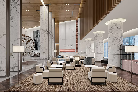 Modern negotiation area Sales office Negotiation area 3d model