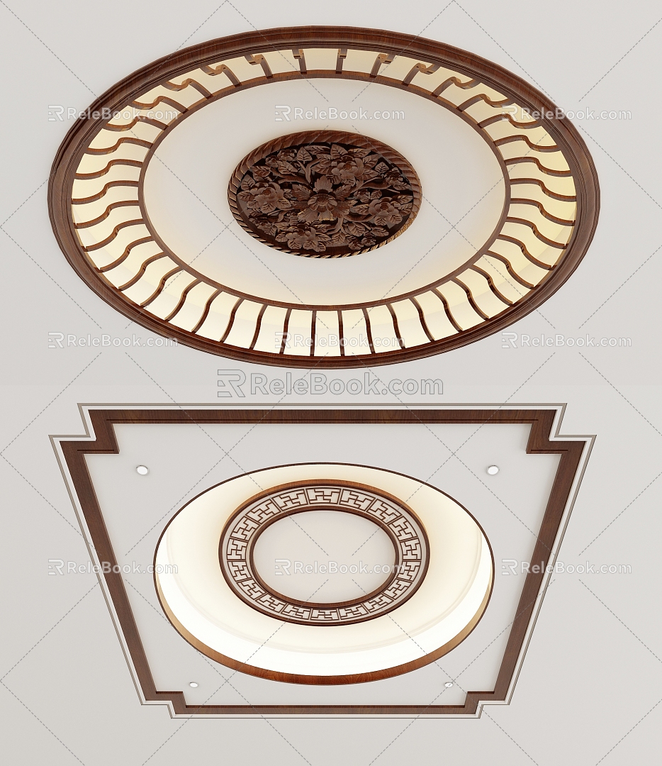 New Chinese Ceiling 3d model