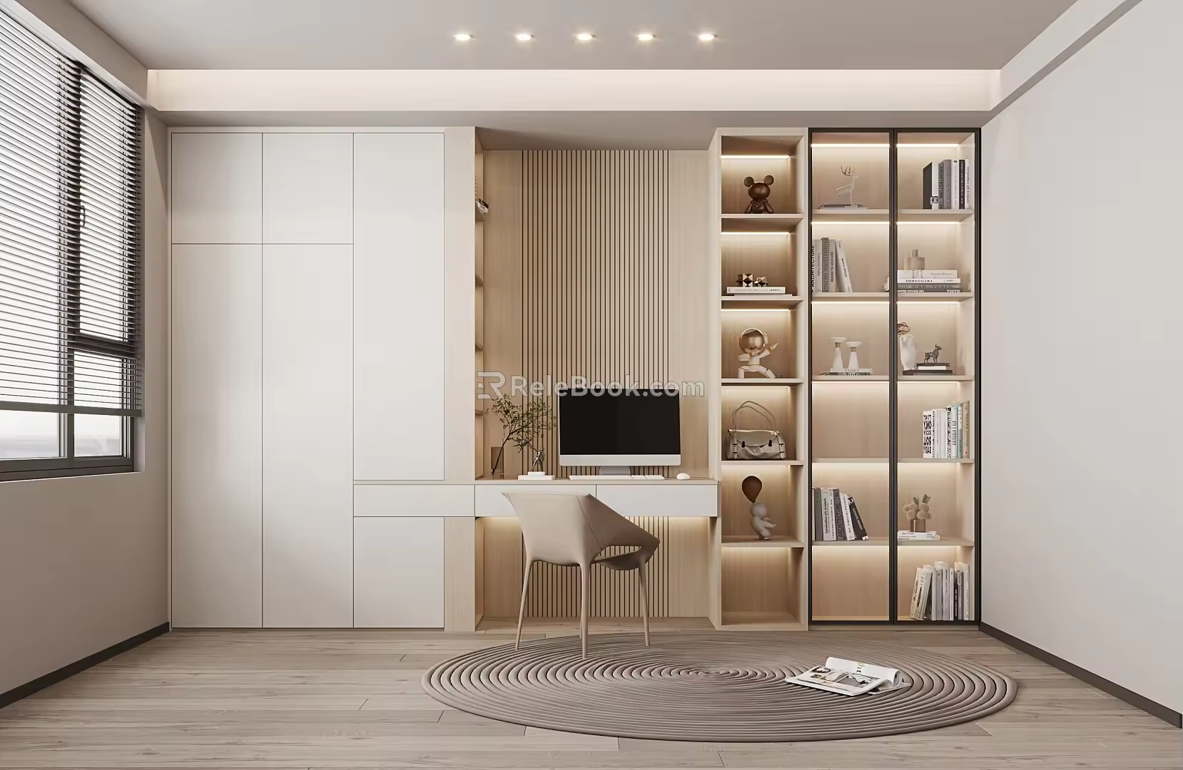 Modern study 3d model