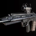 Modern Tactical Rifle Featuring Mounted Scope Military Style Rail And Ergonomic Grip