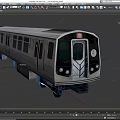 Stylish Modern Silver Subway Train With Multiple Windows And Doors Design 3d model