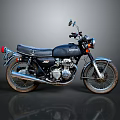Vintage Black Motorcycle Featuring Chrome Accents Classic Design And Shiny Exhaust