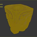 Jade Furniture Decorative Item With Square Carved Patterns And Central Hole Design