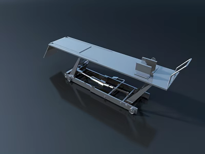 Industrial Hydraulic Scissor Lift Table With Metal Platform And Sturdy Base 3d model