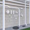 Modern water pipe sewer pipe water pipe drain pipe 3d model