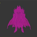 Detailed Dark Spiked Fantasy Armor With Red Cape And Intricate Design