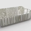 Modern Glass Coffee Table With Textured Surface And Intricate Patterned Design 3d model