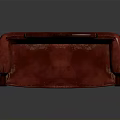 Red Classical Sofa With Velvet Upholstery Carved Wood Frame And Button Tufted Diamond Pattern