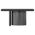 Modern Black Console Table With Curved Metal Legs And Minimal Design
