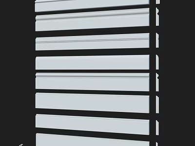 White Parallel Striped Structural Components For Modern Architectural Design In Contemporary Home Interiors 3d model