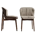 Modern Stylish Dining Table Set with Wooden Tabletop and Upholstered Chairs for Home Dining Room