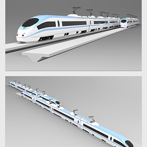 Hyundai high-speed rail motor car harmonic number motor car 3d model