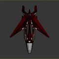 Futuristic Space Fighter With Sleek Metallic Purple Blue Finish And Aerodynamic Structure