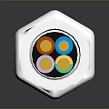 Modern Lighting Fixture Set With Metal Components Colorful Rings And Black Accents Design