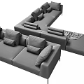 Combination sofa 3d model