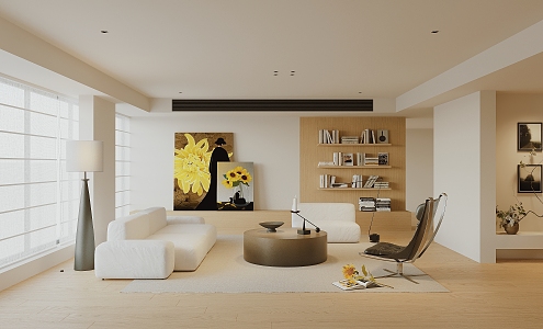 modern living room home living room 3d model