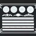 Gypsum Molding Decorative Designs With Ornate Circular Patterns And Intricate Borders