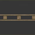 Rustic Wooden Pallet With Green Moss And Wooden Planks On Dark Background