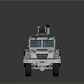 UN White Armored Vehicle With Roof Mounted Equipment And Off Road Features