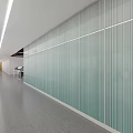 Modern Corridor Glass Partition Open Office Area Workstation Partition Corridor Screen 3d model
