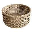 Woven Natural Round Storage Basket For Home Organizing And Decorative Use