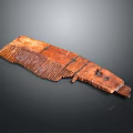 Vintage Handcrafted Wooden Comb With Natural Texture And Smooth Teeth Design