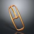 Golden Metal Belt Buckle Stylish Practical Daily Life Accessory For Clothing