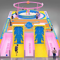 Fun Interactive Zone With Colorful Maze Spring Bed And People Activities In 2025 Things Space