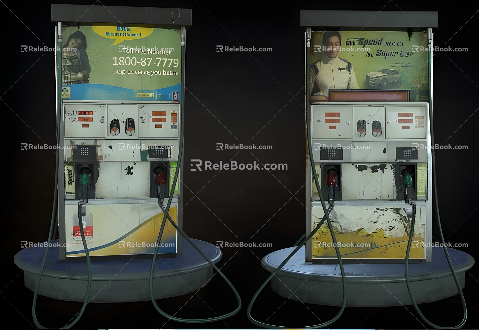 Modern tanker gas station gasoline pump model