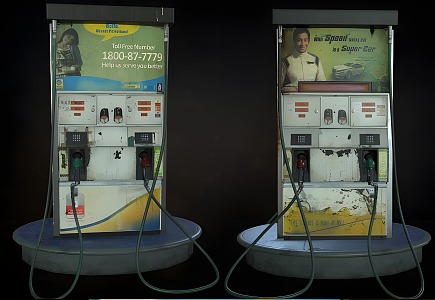 Modern tanker gas station gasoline pump 3d model