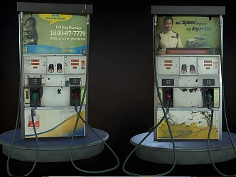 Modern tanker gas station gasoline pump 3d model